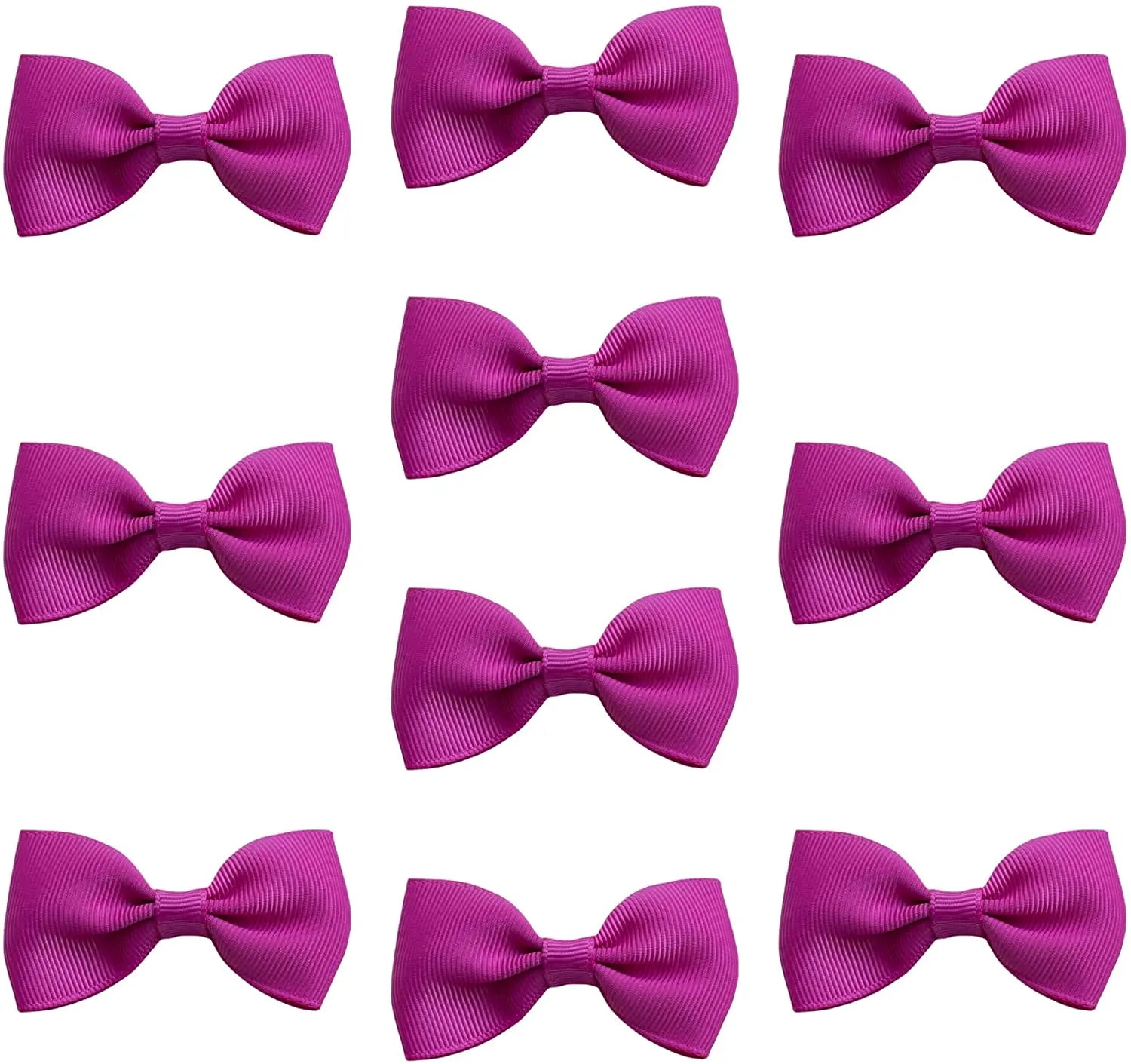 Hair Bows Clips Slides Grips 2.7" inch Solid Vibrant Grape - Lilium Kids