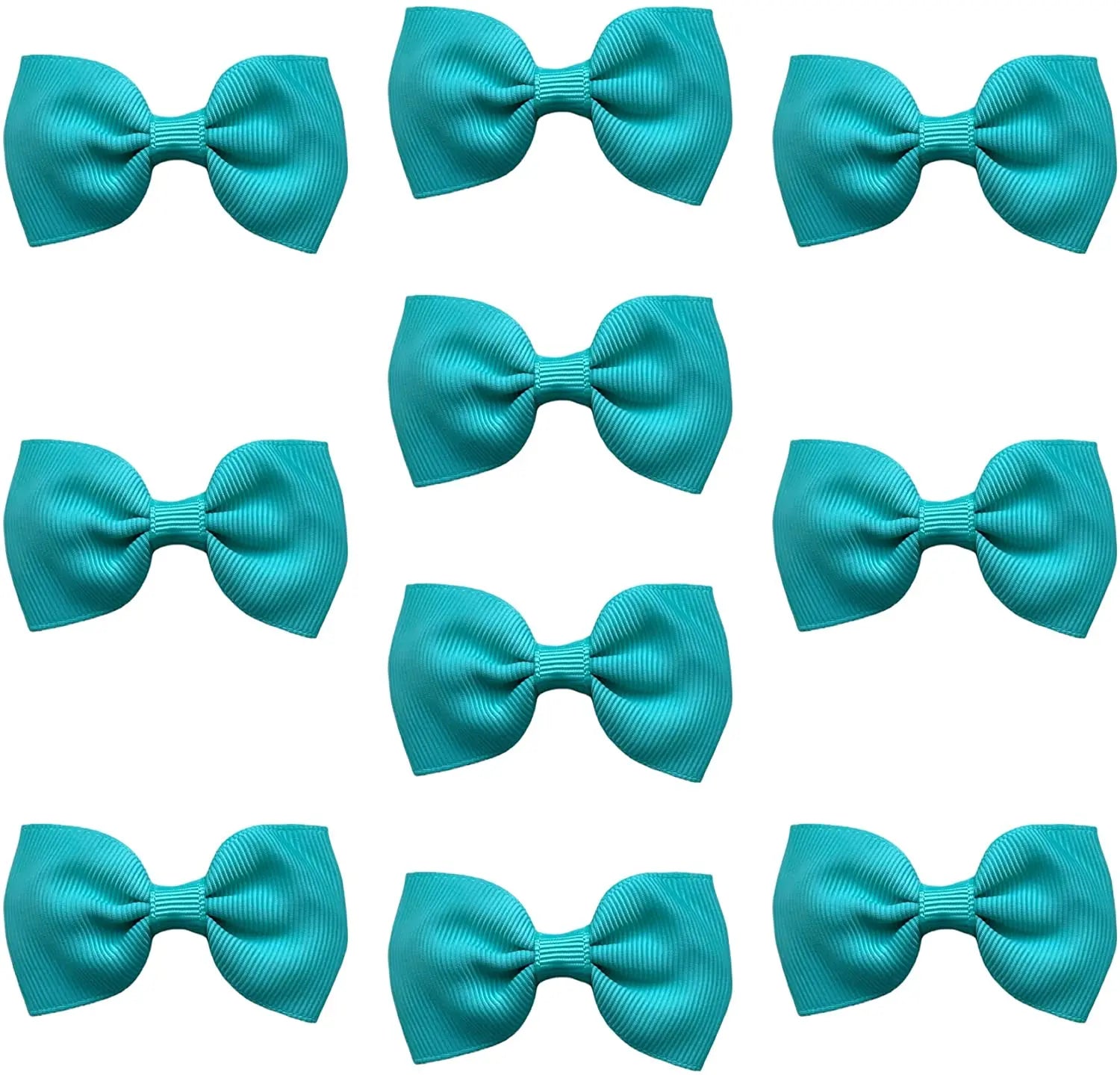Hair Bows Clips Slides Grips 2.7" inch Solid Vibrant Spearmint - Lilium Kids