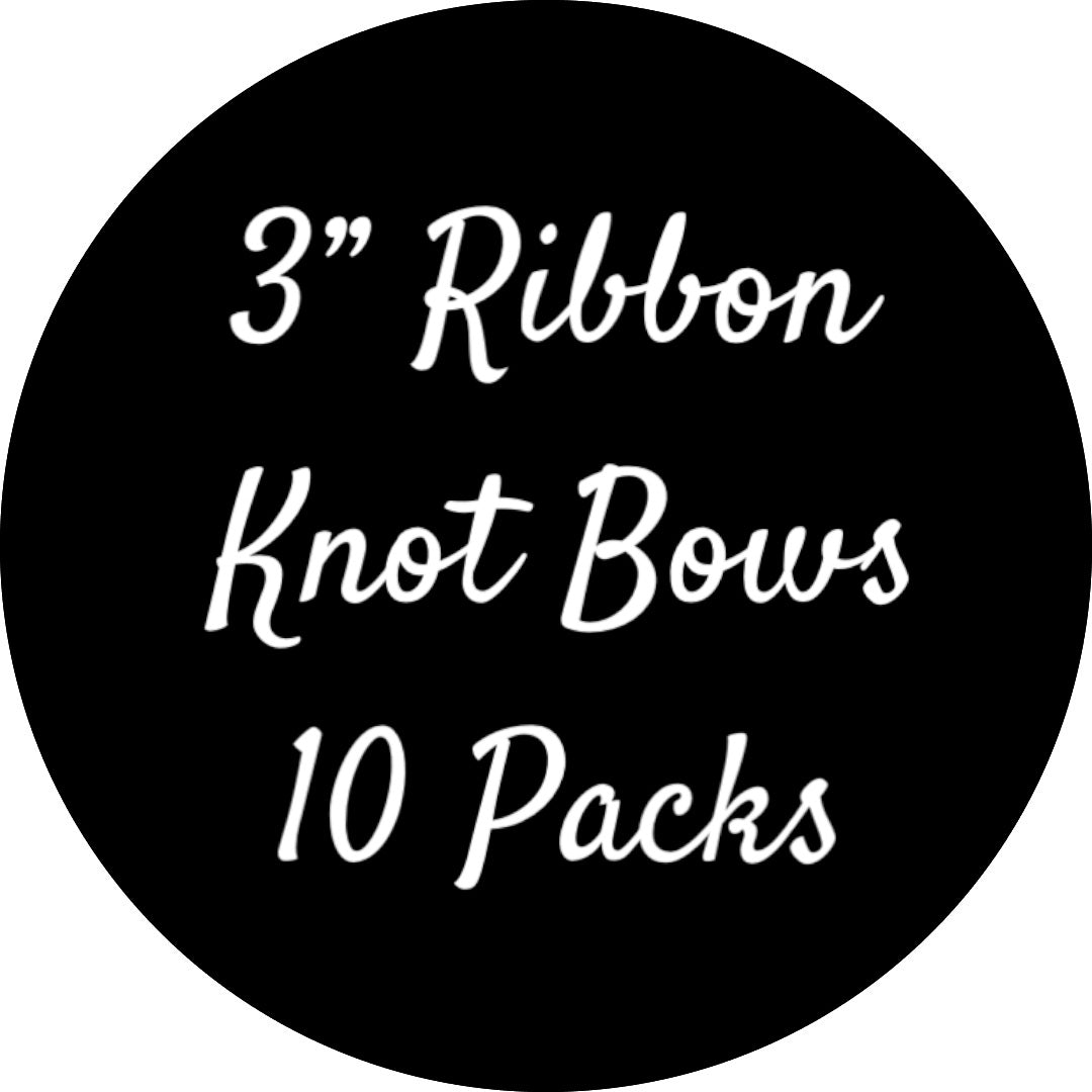 Hair Bow Knots 3" Inch Clips Slides - 10 Packs