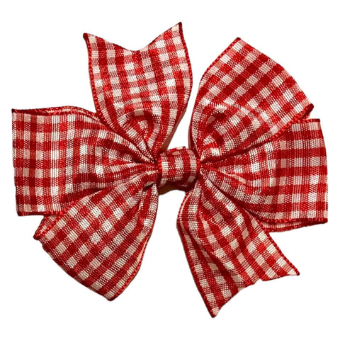 School Uniform Gingham 3" Pinwheel Hair Bows Clips Grips Slides Accessories