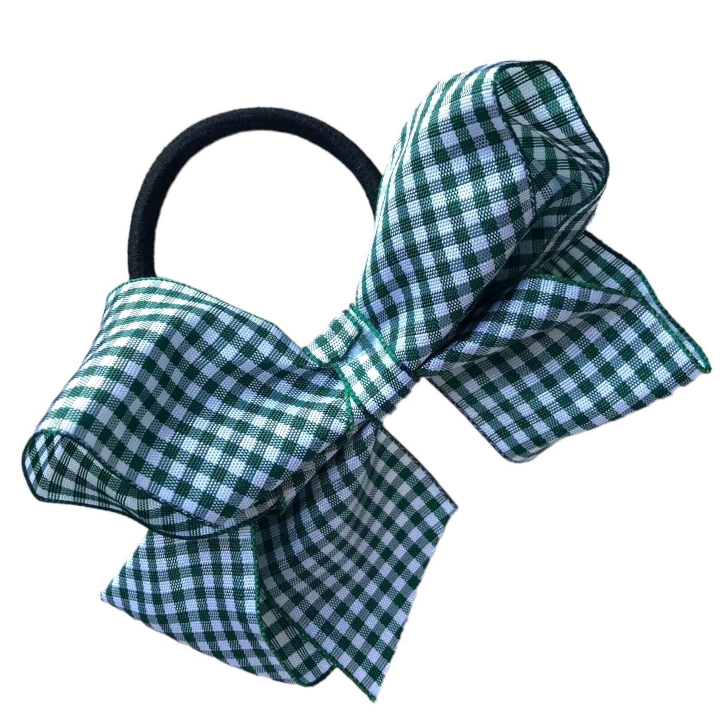 School Uniform Hair Band Bows Cross Hatch Gingham Hairbands - 5" Big Bow Knots