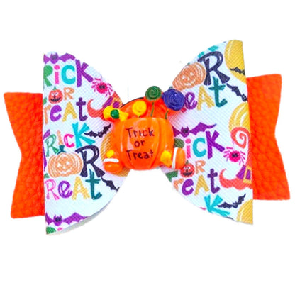 Halloween Hair Bows Clips Accessory - 3.5" Inch