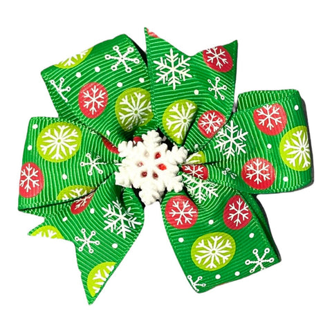 Christmas Hair Accessories, Bows, Slides Clips Xmas 3" Centre Embellishment