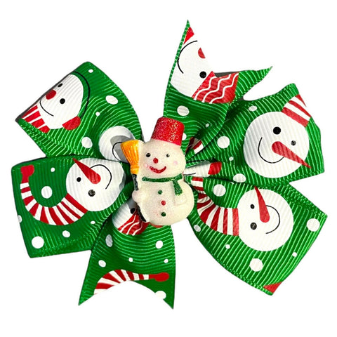 Christmas Hair Accessories, Bows, Slides Clips Xmas 3" Centre Embellishment