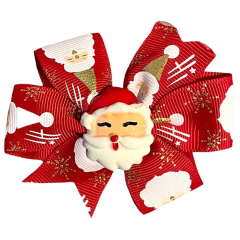 Christmas Hair Accessories, Bows, Slides Clips Xmas 3" Centre Embellishment