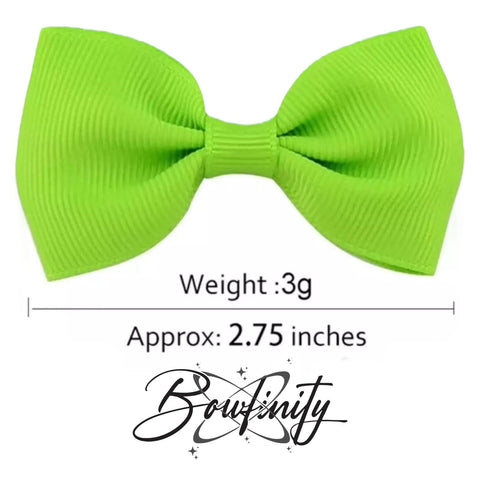 Colourful Hair Bows Clips Grips Straight 2.7" - Singles