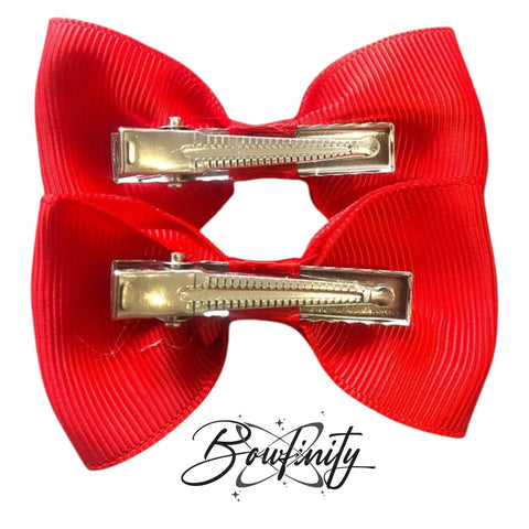 Colourful Hair Bows Clips Grips Straight 2.7" - Singles