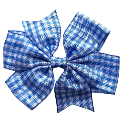 School Uniform Gingham 3" Pinwheel Hair Bows Clips Grips Slides Accessories