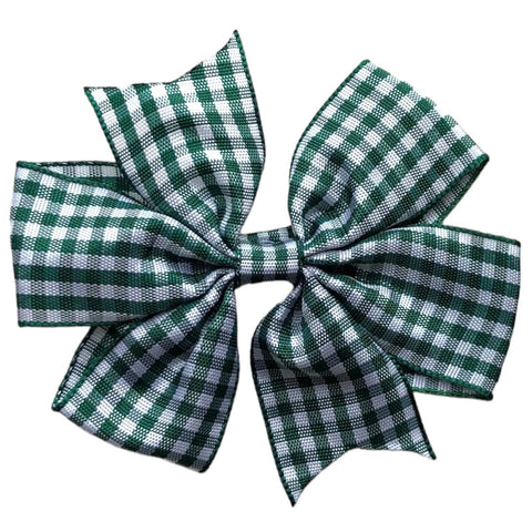 School Uniform Gingham 3" Pinwheel Hair Bows Clips Grips Slides Accessories