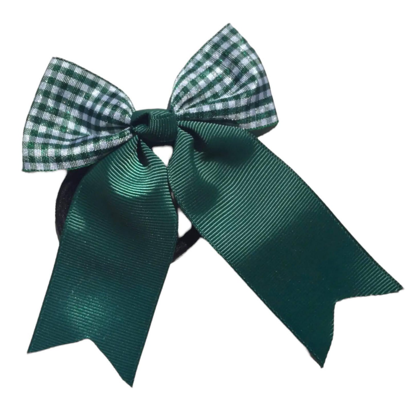 School Uniform Hairband Bows Gingham Long Tail Ribbon Hair Band Ties Elastics