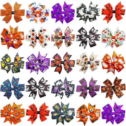 Halloween Hair Bows Clips Accessories