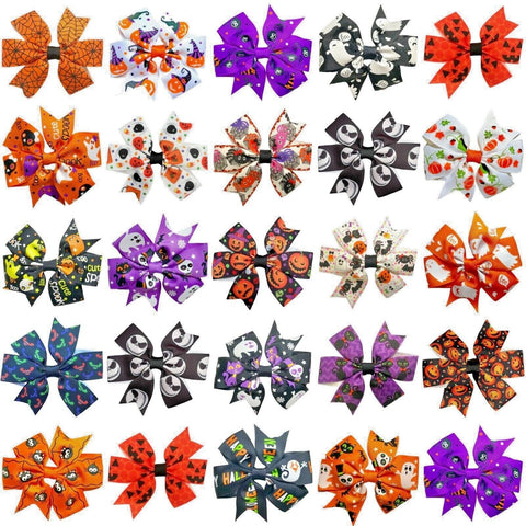Halloween Hair Bows Clips Accessories