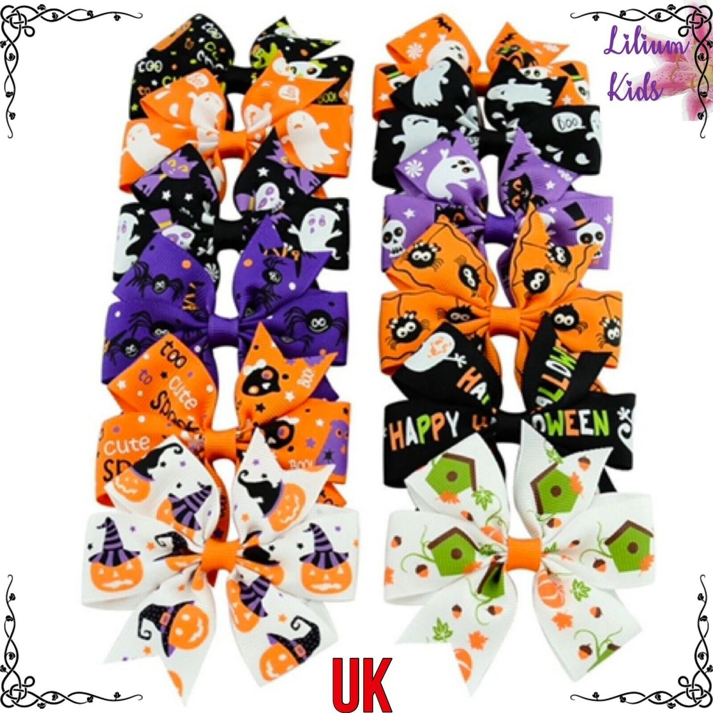 Halloween Hair Bows Clips Accessories