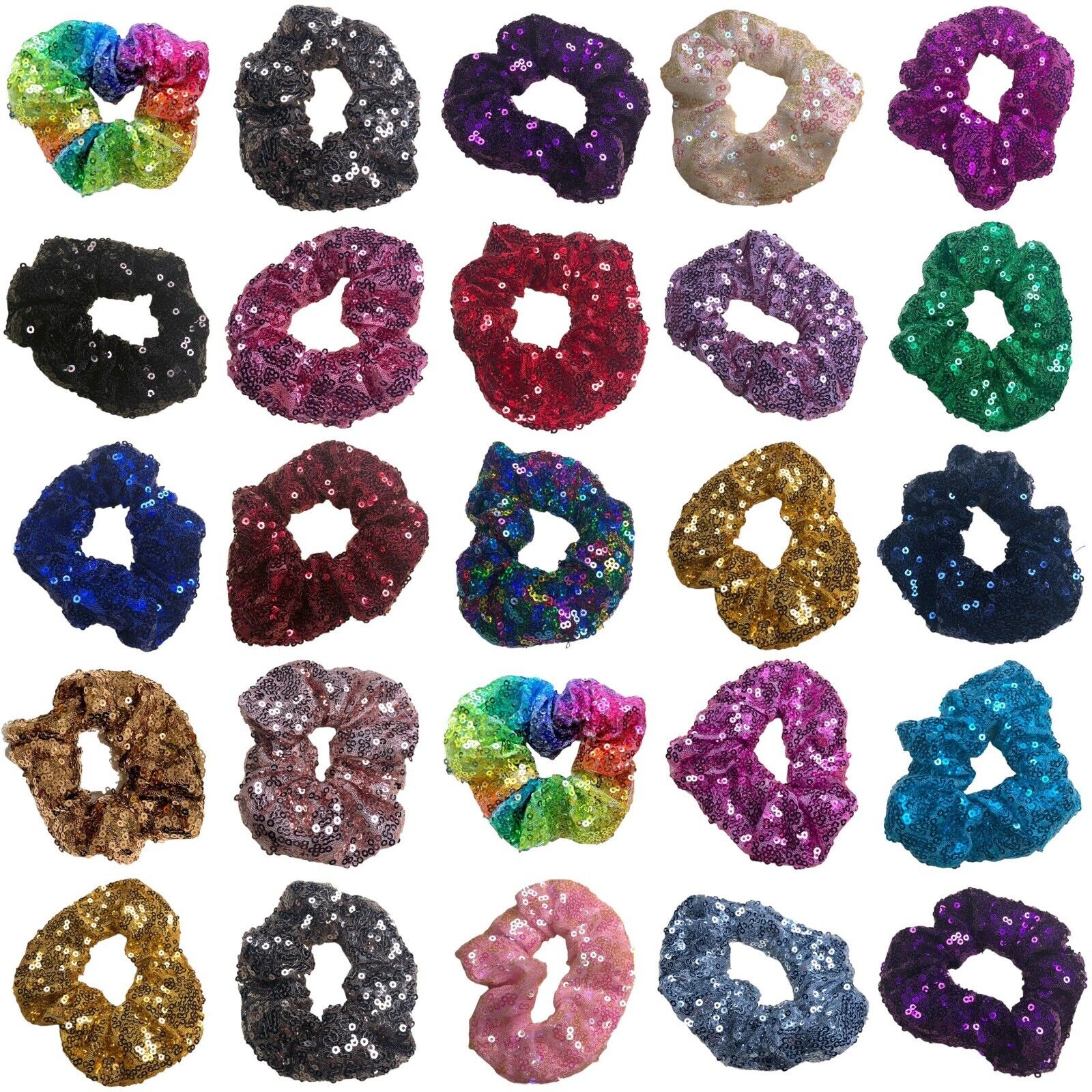 Sequin Hair Scrunchies 20 Colours