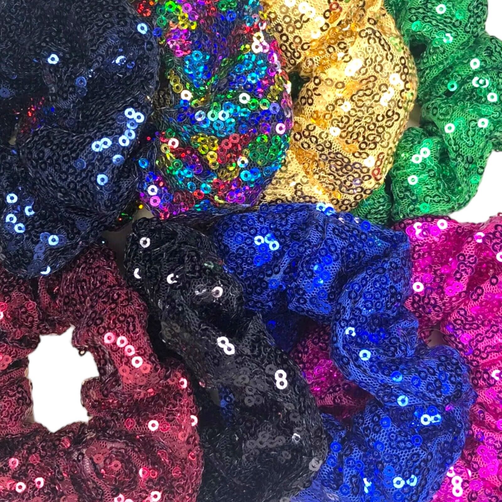 Sequin Hair Scrunchies 20 Colours