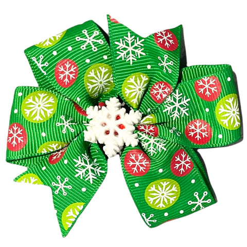 Christmas Hair Accessories, Bows, Slides Clips Xmas 3" Centre Embellishment