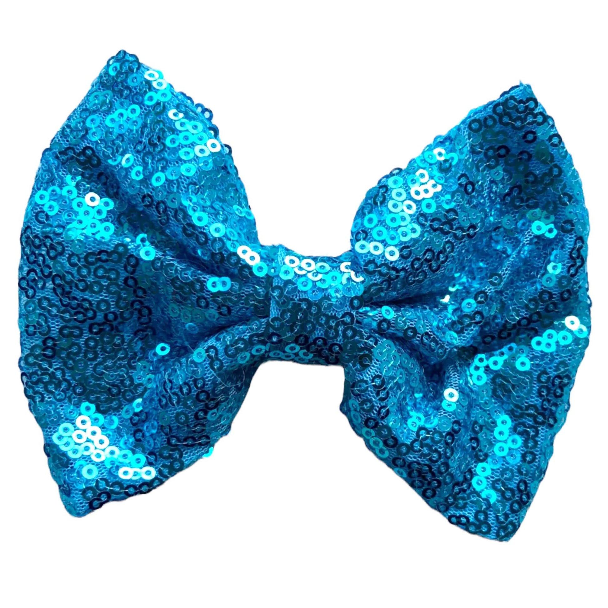 Big Sequin Hair Bows 5” With Clip Sparkly Glitter Sequins Hair Clips Slides - Lilium Kids