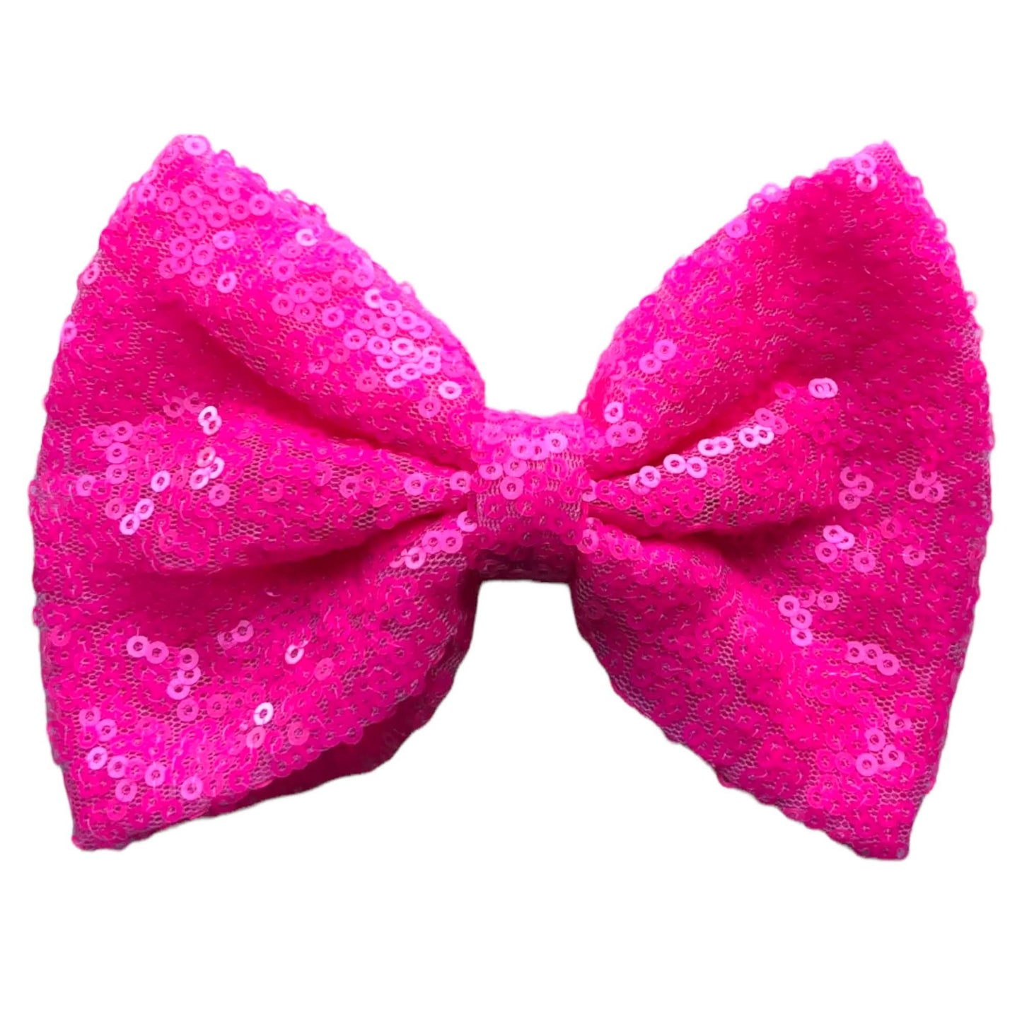 Big Sequin Hair Bows 5” With Clip Sparkly Glitter Sequins Hair Clips Slides - Lilium Kids