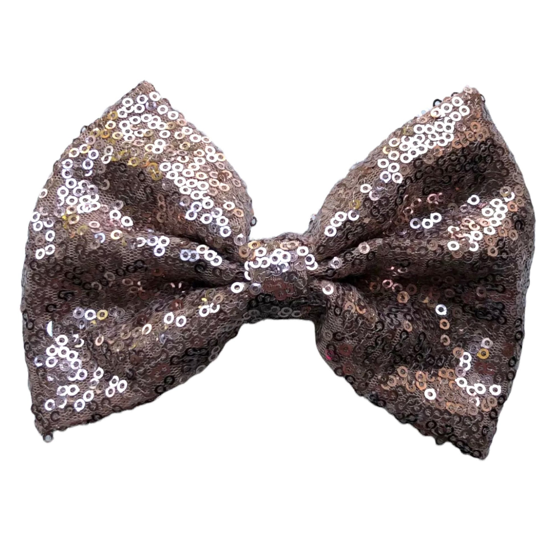 Big Sequin Hair Bows 5” With Clip Sparkly Glitter Sequins Hair Clips Slides - Lilium Kids