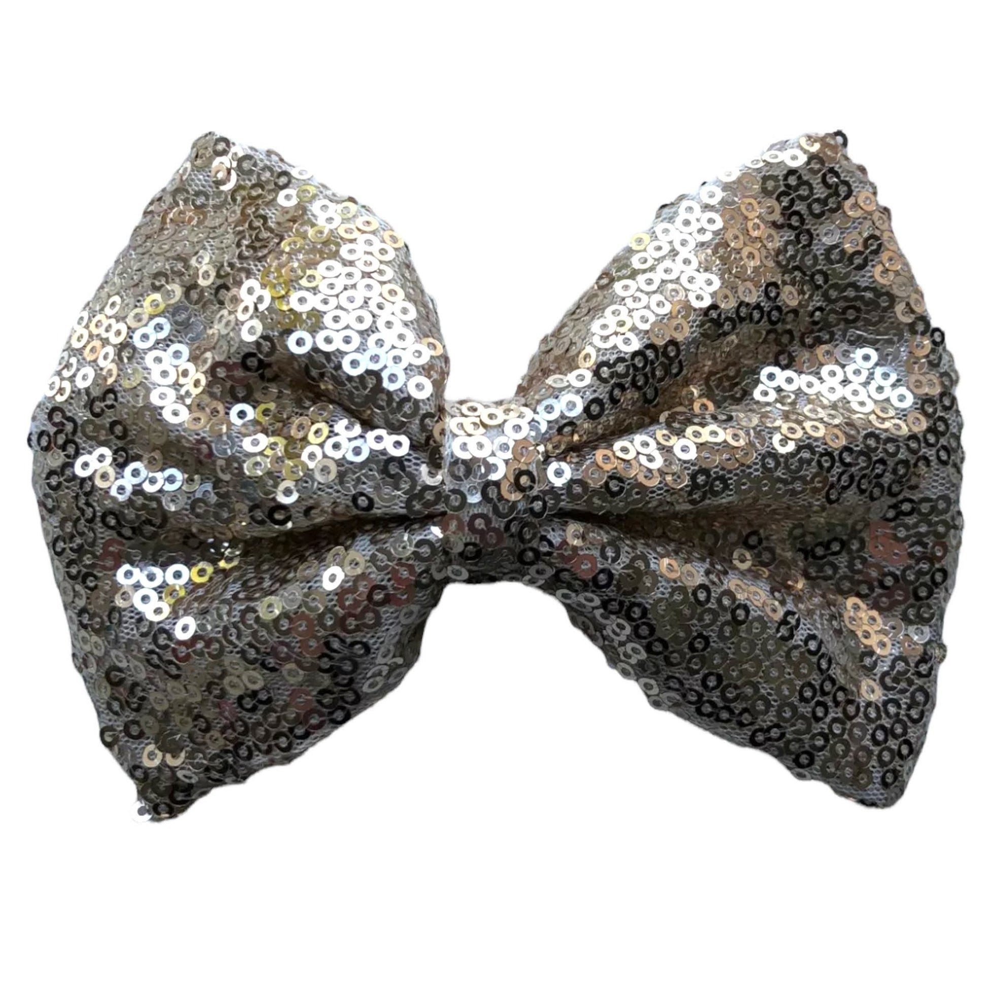 Big Sequin Hair Bows 5” With Clip Sparkly Glitter Sequins Hair Clips Slides - Lilium Kids