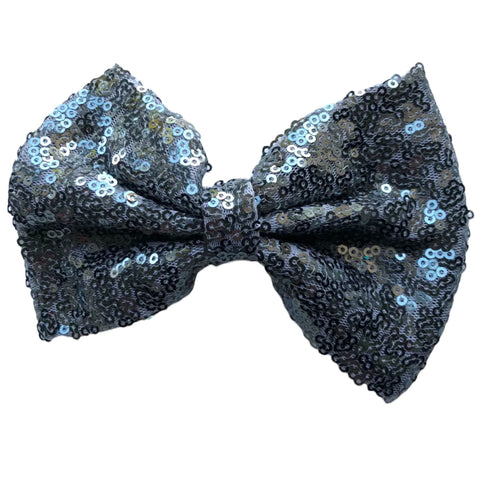 Big Sequin Hair Bows 5” With Clip Sparkly Glitter Sequins Hair Clips Slides - Lilium Kids