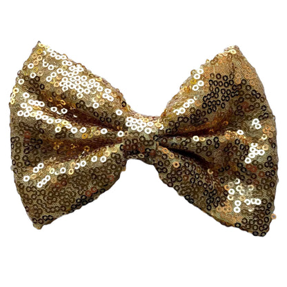 Big Sequin Hair Bows 5” With Clip Sparkly Glitter Sequins Hair Clips Slides - Lilium Kids