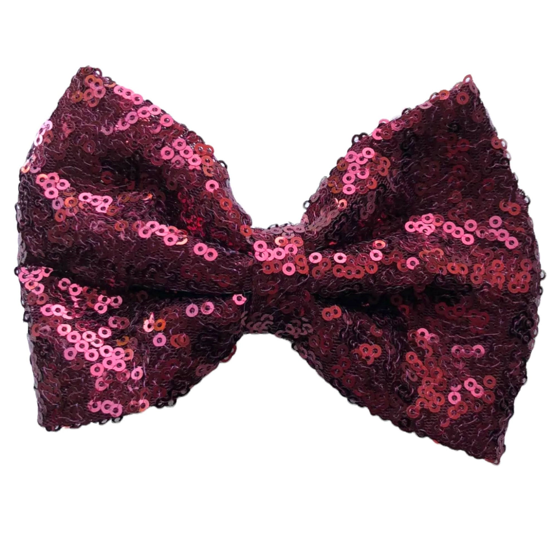 Big Sequin Hair Bows 5” With Clip Sparkly Glitter Sequins Hair Clips Slides - Lilium Kids