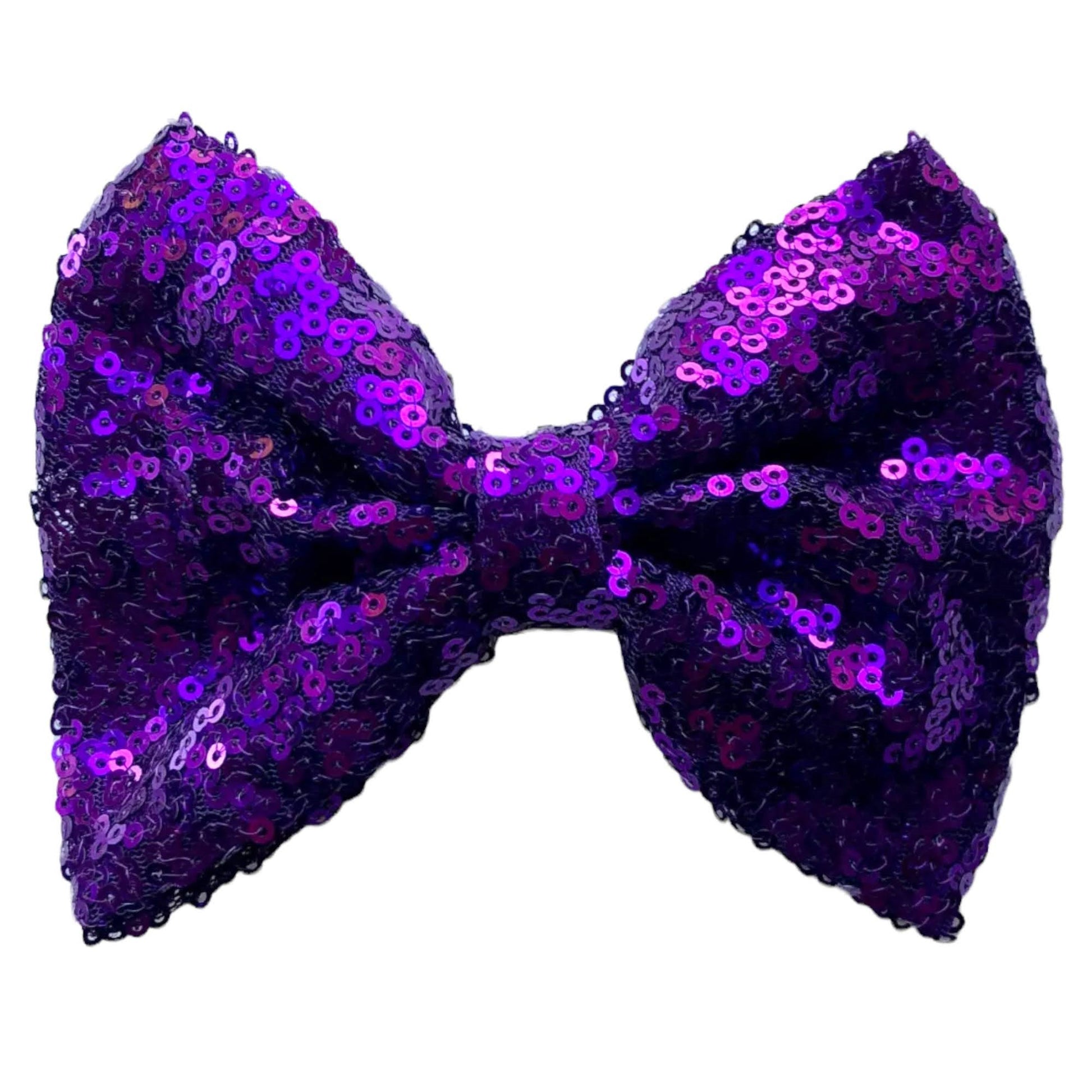 Big Sequin Hair Bows 5” With Clip Sparkly Glitter Sequins Hair Clips Slides - Lilium Kids