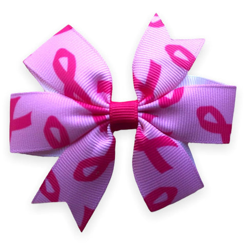 Cancer Hair Bows Clips Slides Pink Ribbon Cancer Help Beat IT! Race For Life