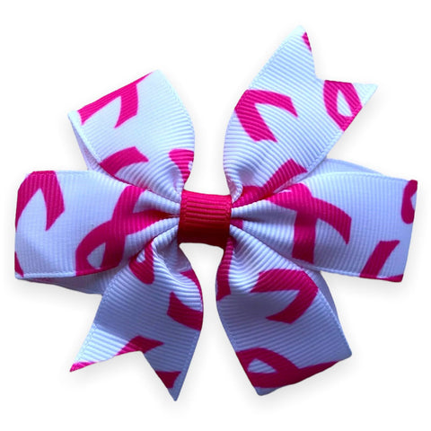 Cancer Hair Bows Clips Slides Pink Ribbon Cancer Help Beat IT! Race For Life