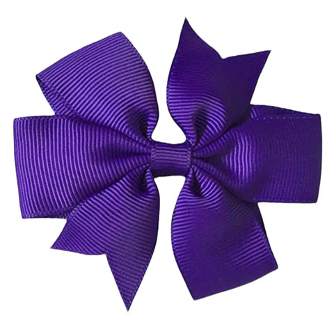 Colourful Hair Bows Clips Slides 3" Pinwheel Handmade School Crocodile Clip - Singles