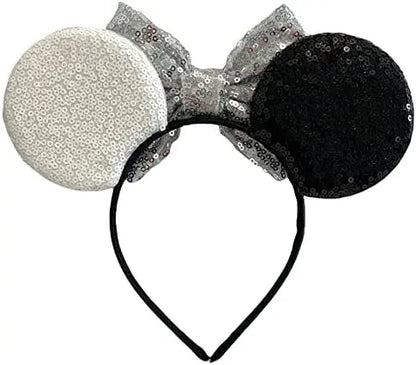 Darth Vader Star Wars Inspired Minnie Mouse Alice Headband With Big 5" Bow - Lilium Kids