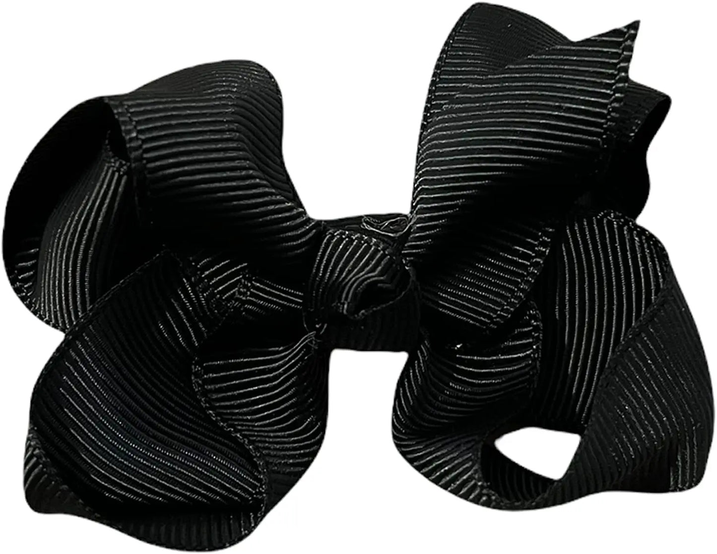 Hair Bow Knots 3" Inch Clips Slides Black - Lilium Kids