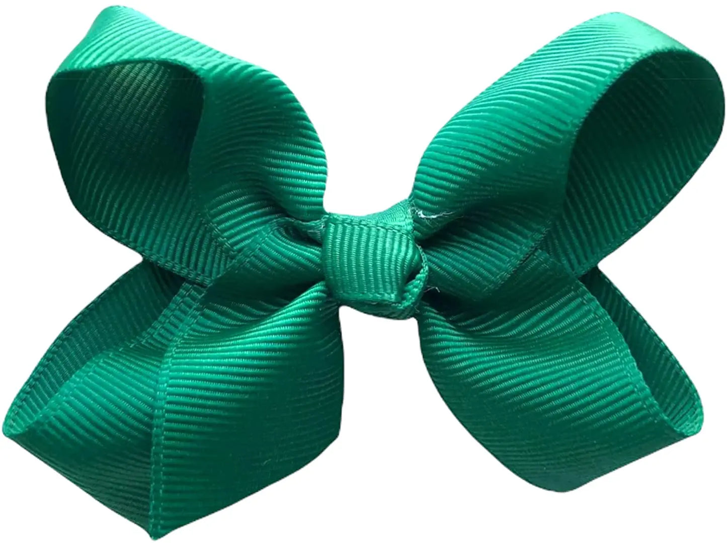 Hair Bow Knots 3" Inch Clips Slides Dark Green