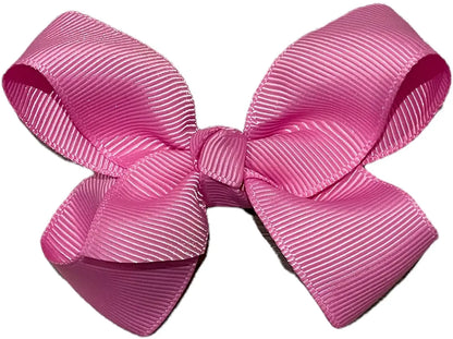 Hair Bow Knots 3" Inch Clips Slides Fuchsia