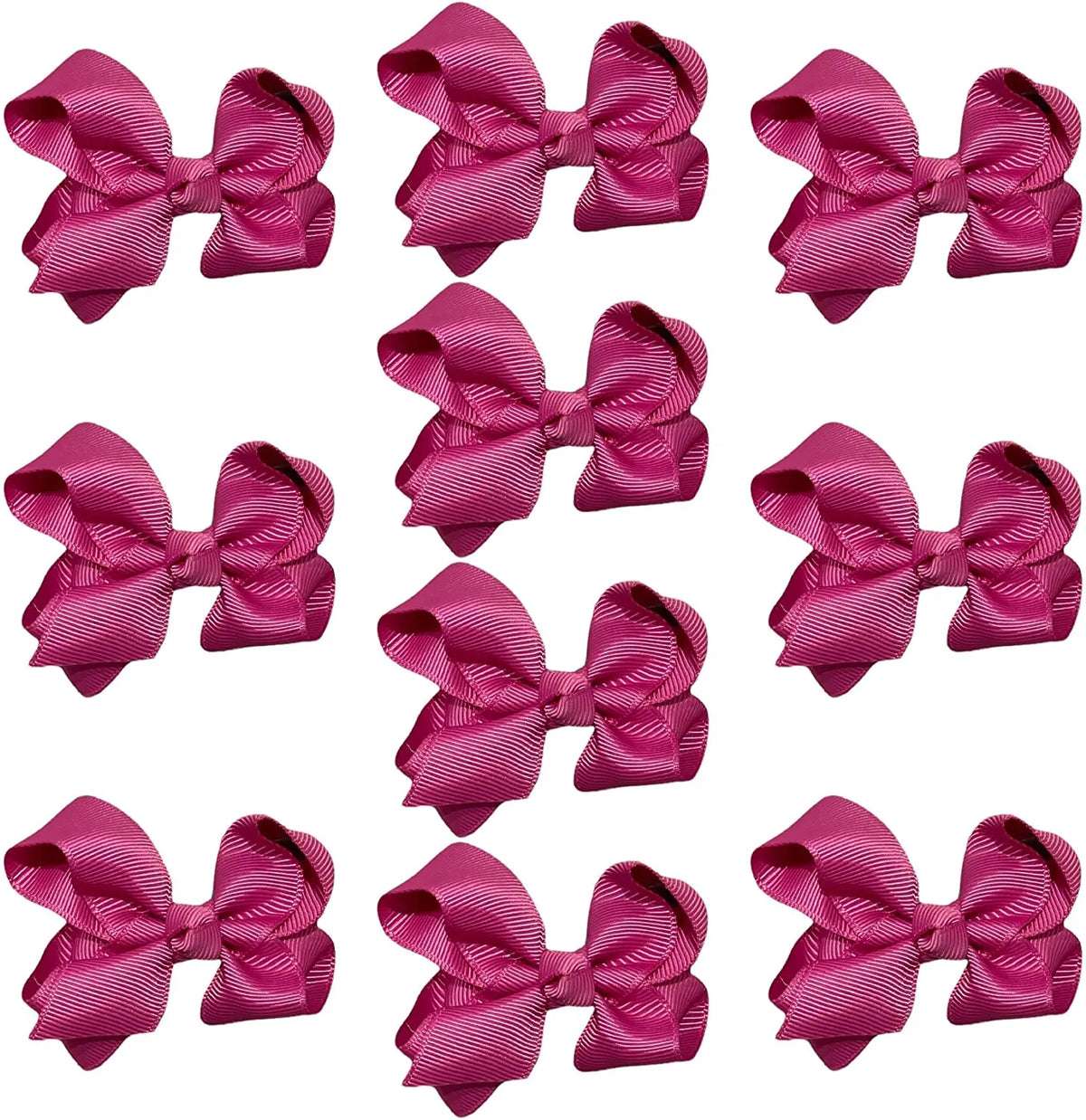 Hair Bow Knots 3" Inch Clips Slides Grape