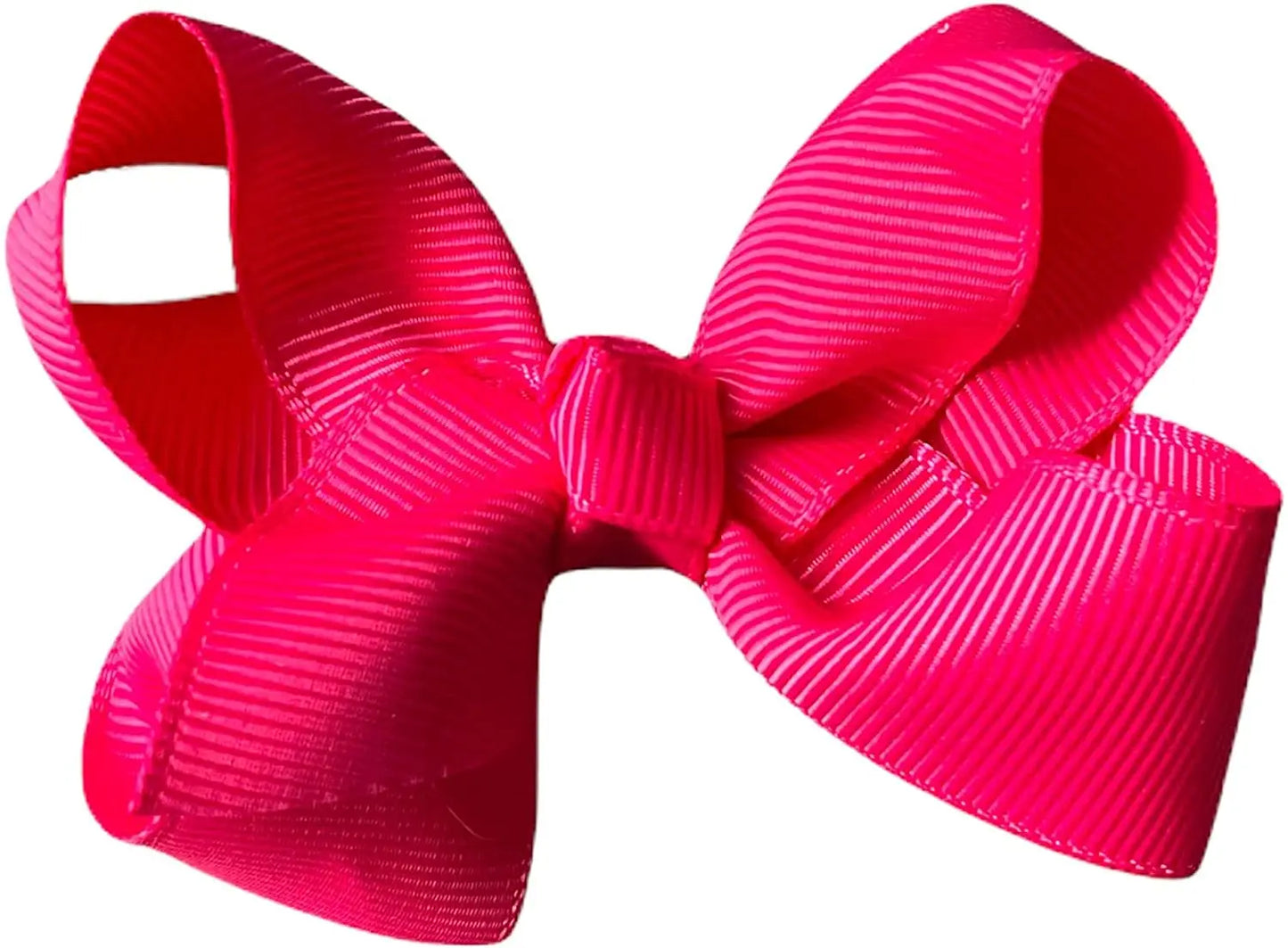 Hair Bow Knots 3" Inch Clips Slides Hot Pink