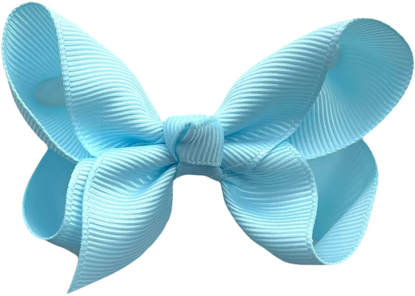 Hair Bow Knots 3" Inch Clips Slides Light Blue