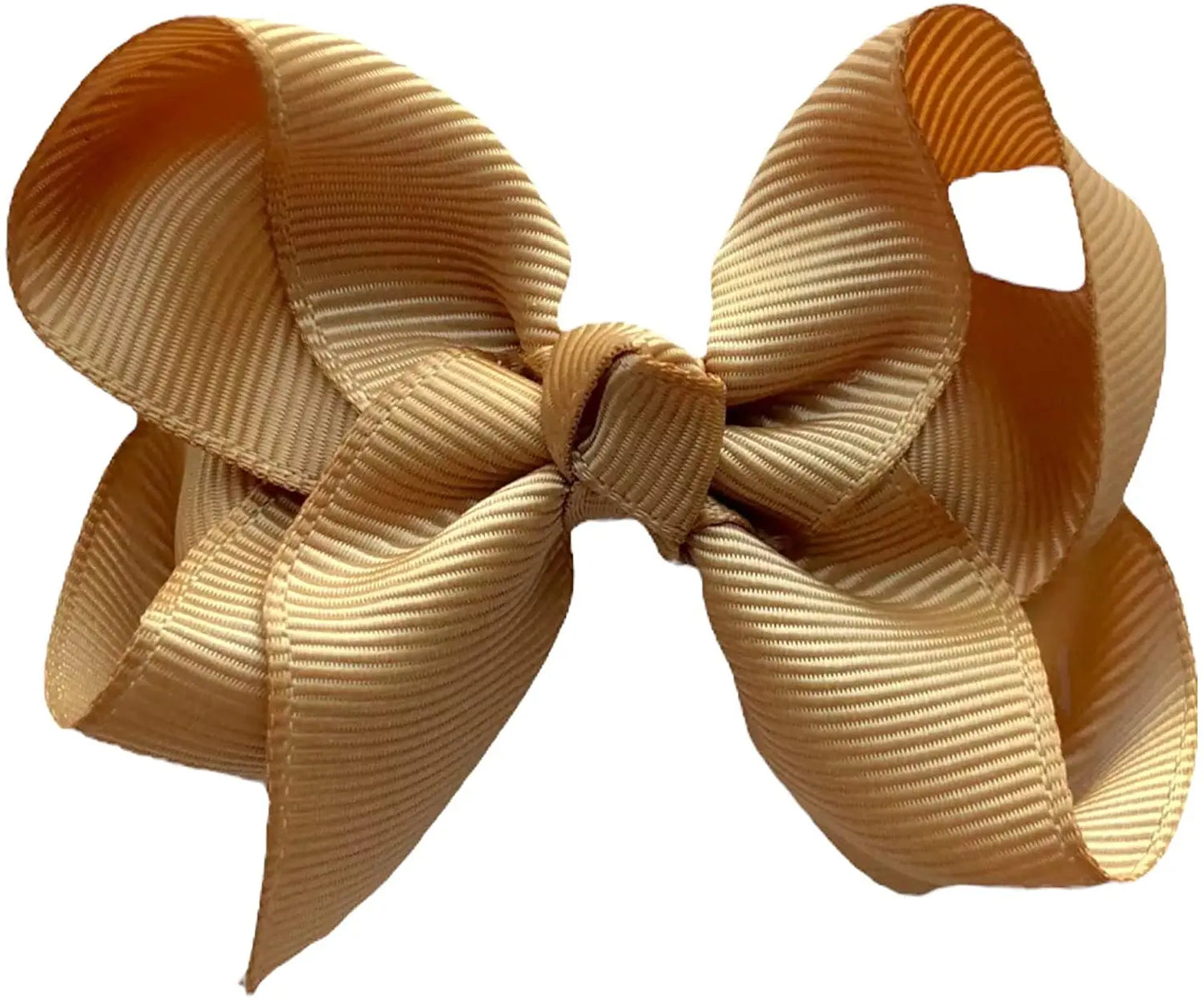 Hair Bow Knots 3" Inch Clips Slides Light Brown