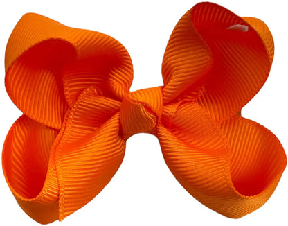 Hair Bow Knots 3" Inch Clips Slides Light Orange