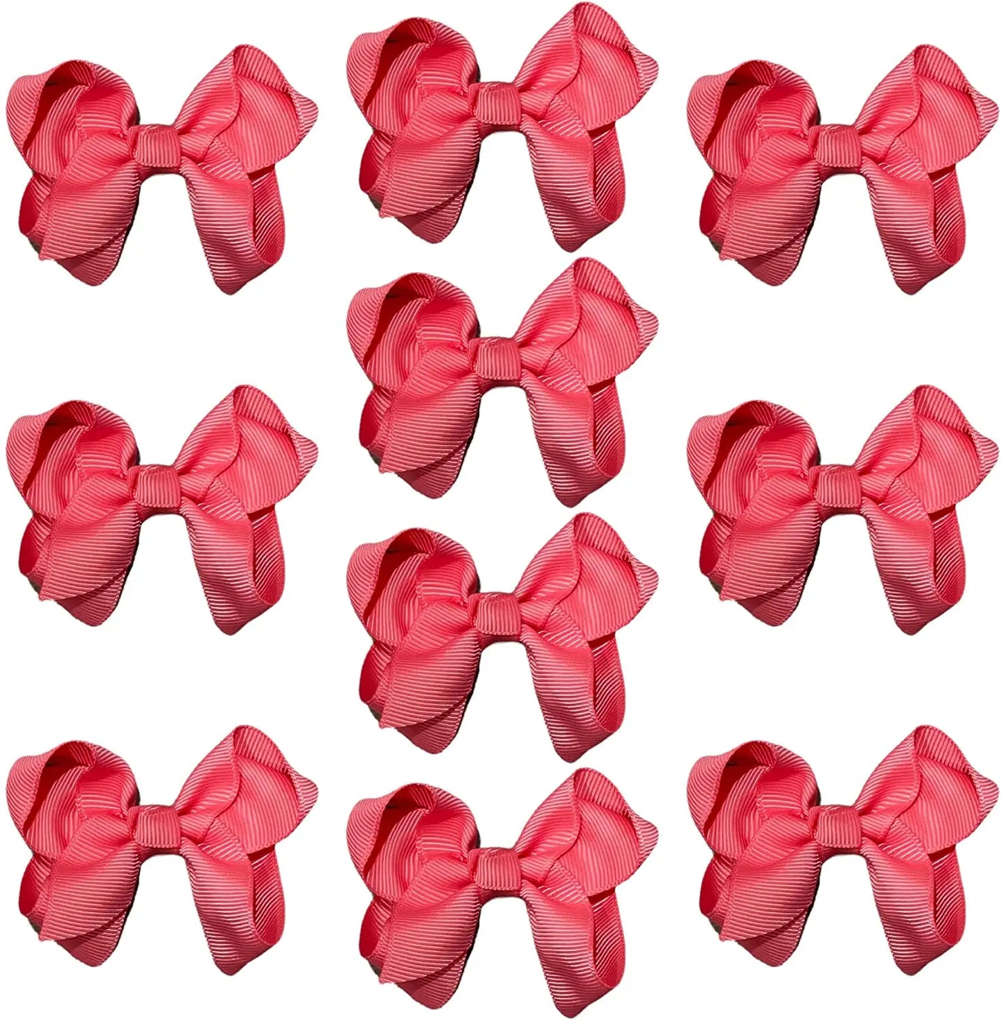 Hair Bow Knots 3" Inch Clips Slides Light Salmon