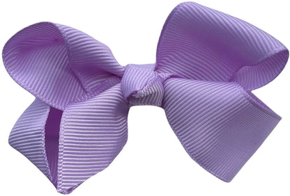 Hair Bow Knots 3" Inch Clips Slides Lilac