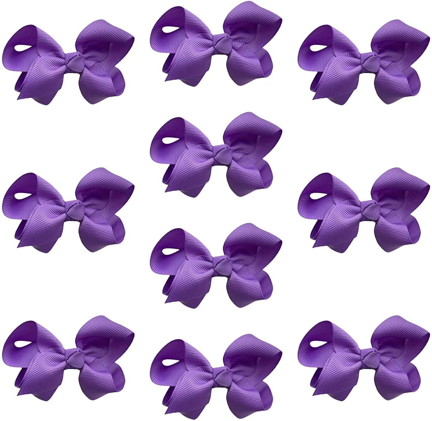 Hair Bow Knots 3" Inch Clips Slides Mauve