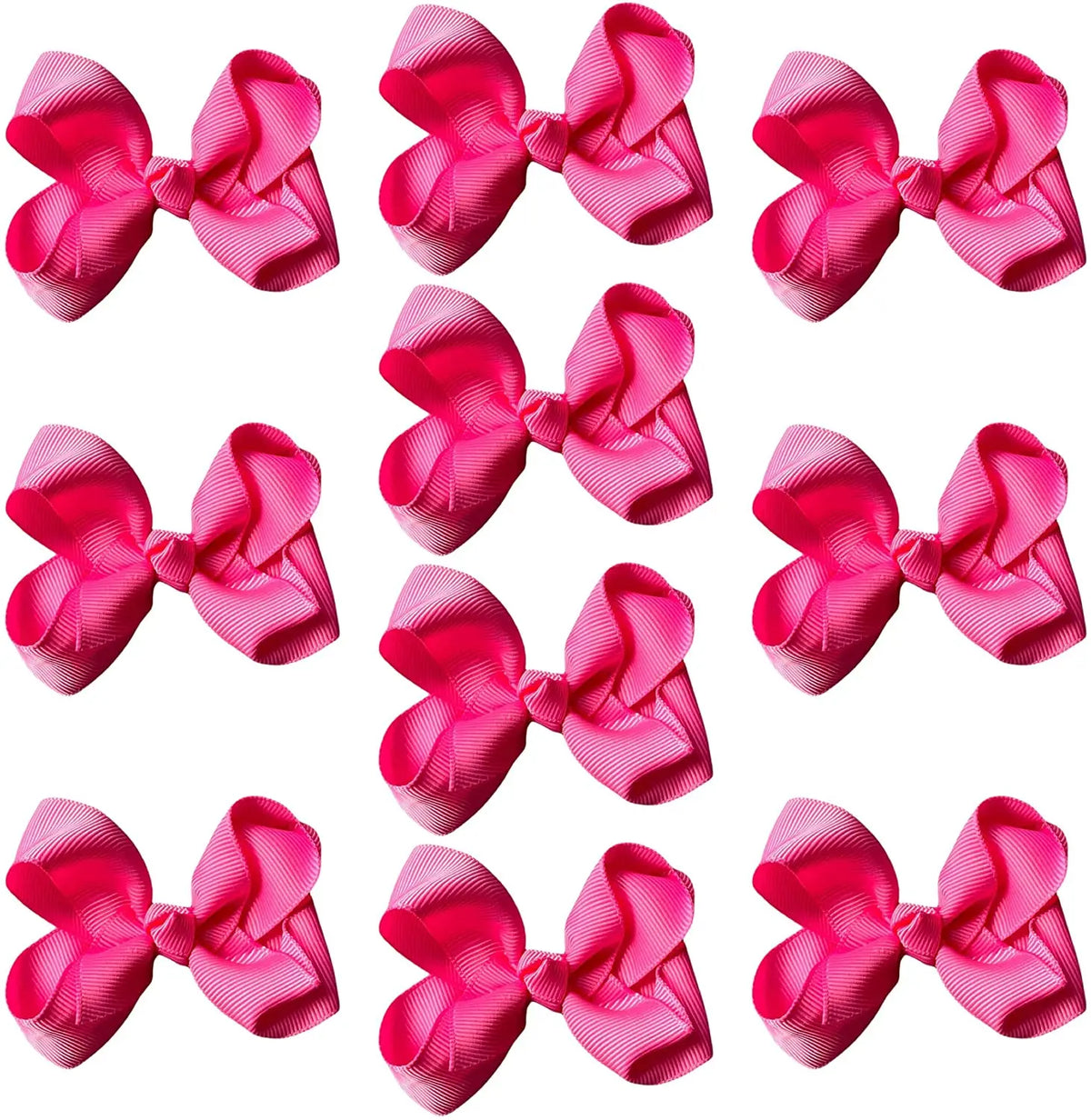 Hair Bow Knots 3" Inch Clips Slides Pink