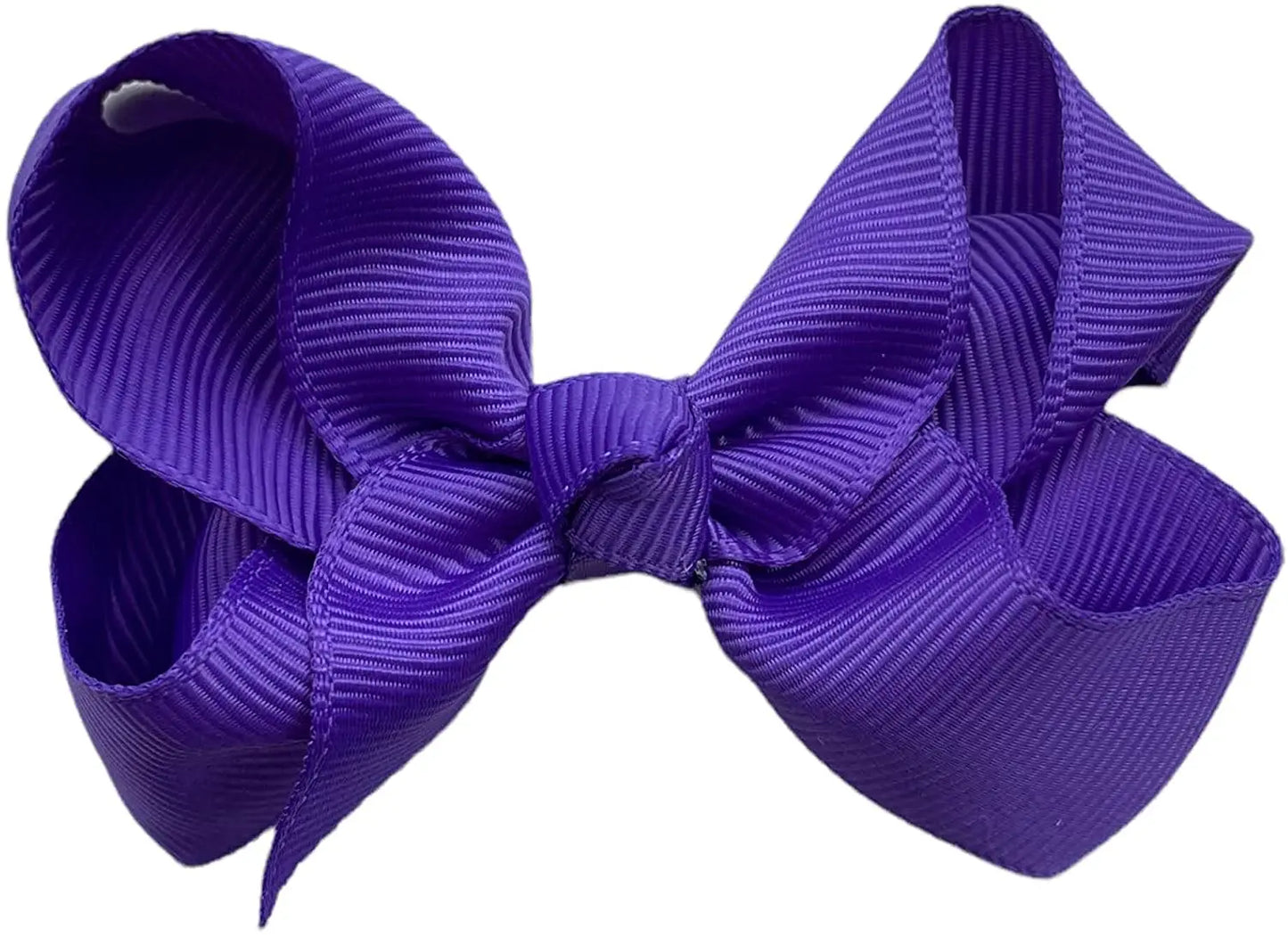 Hair Bow Knots 3" Inch Clips Slides Purple