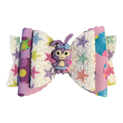 Hair Bows Clips Grips Easter Bunny Rabbit Ears Eggs Premium Hair Bows 3.5"