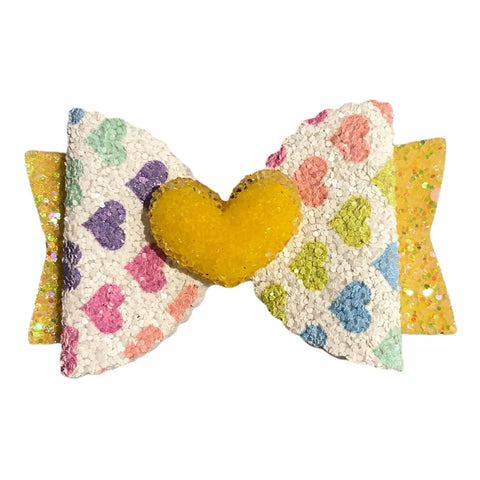 Hair Bows Clips Grips Love Heart Valentine Cute Cat Apple Premium Hair Bows 3.5"