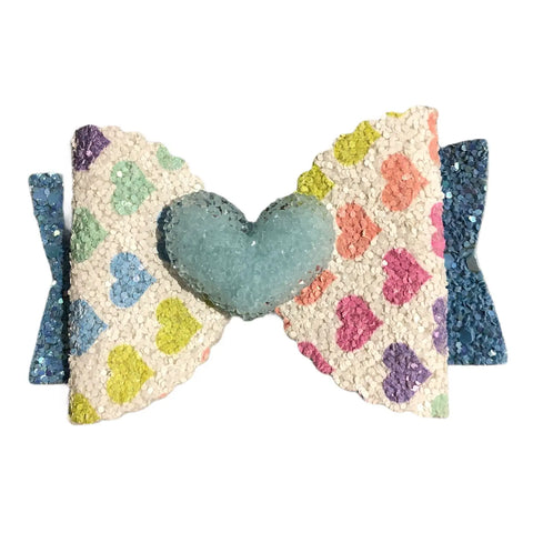 Hair Bows Clips Grips Love Heart Valentine Cute Cat Apple Premium Hair Bows 3.5"