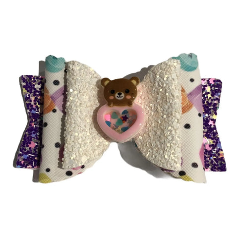 Hair Bows Clips Grips Love Heart Valentine Cute Cat Apple Premium Hair Bows 3.5"