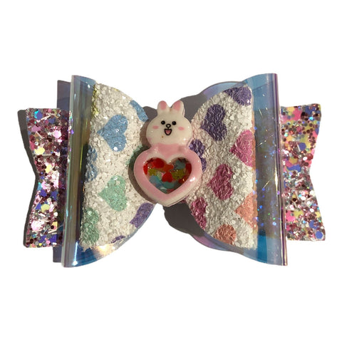 Hair Bows Clips Grips Love Heart Valentine Cute Cat Apple Premium Hair Bows 3.5"